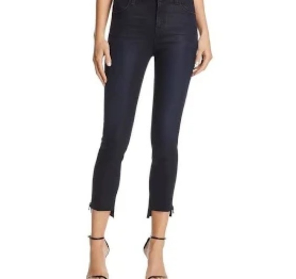 NEW J Brand Alana Coated Step Hem Skinny Jeans  - Picture 1 of 6